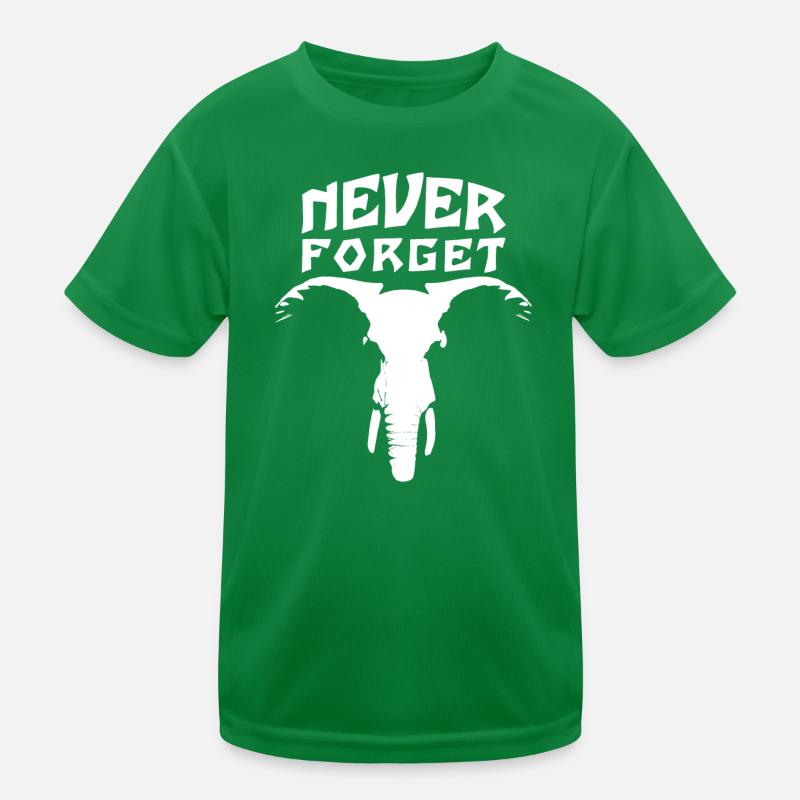 Elephant Never Forget - Ne Jamais Oublier Kids Functional T-Shirt