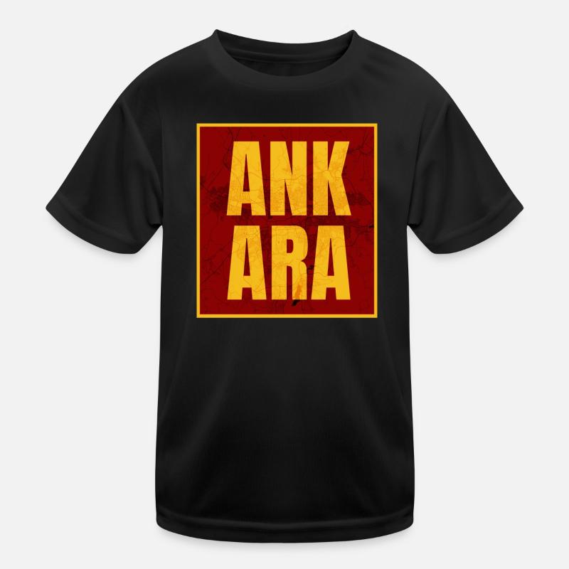 Ankara Lettres majuscules Jaune Rouge T-shirt sport Enfant