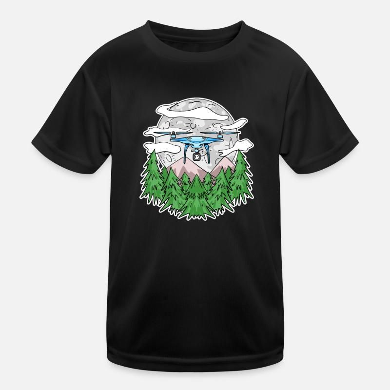 Drohne Kinder Funktions-T-Shirt