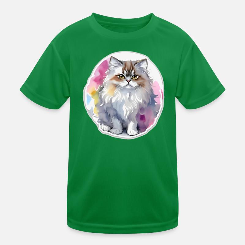 Persian cat Kids Functional T-Shirt