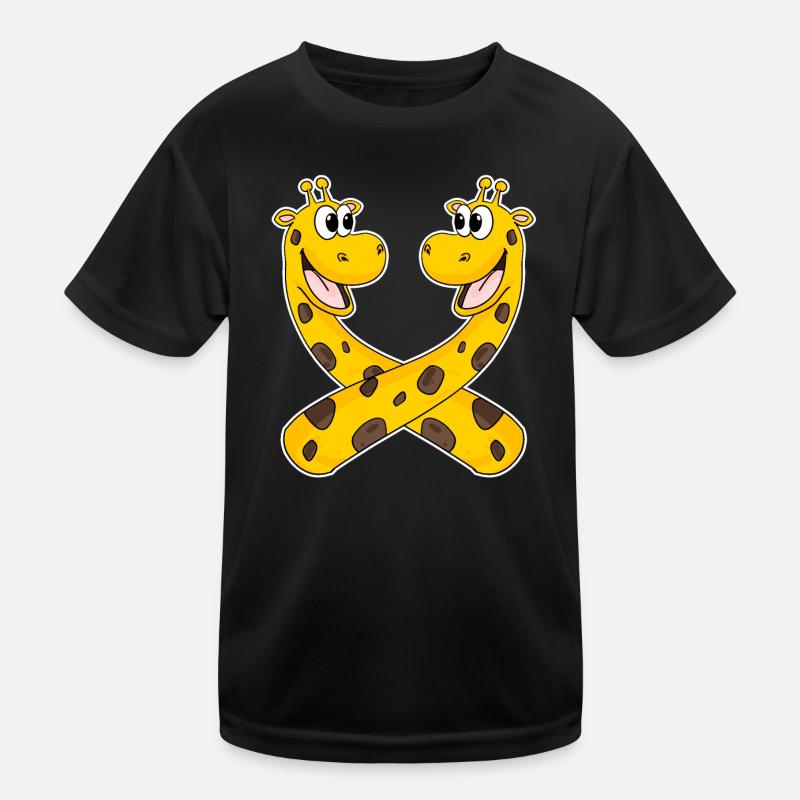 Giraffen Giraffe Kinder Funktions-T-Shirt