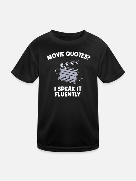 Movie Night Statement Movies Cineast Theatre Movies - T-shirt sport Enfant - noir - Devant
