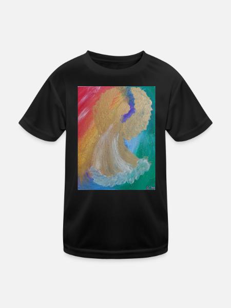 Rainbow Angel - Angel of Harmony - Angel Image - T-shirt sport Enfant - noir - Devant