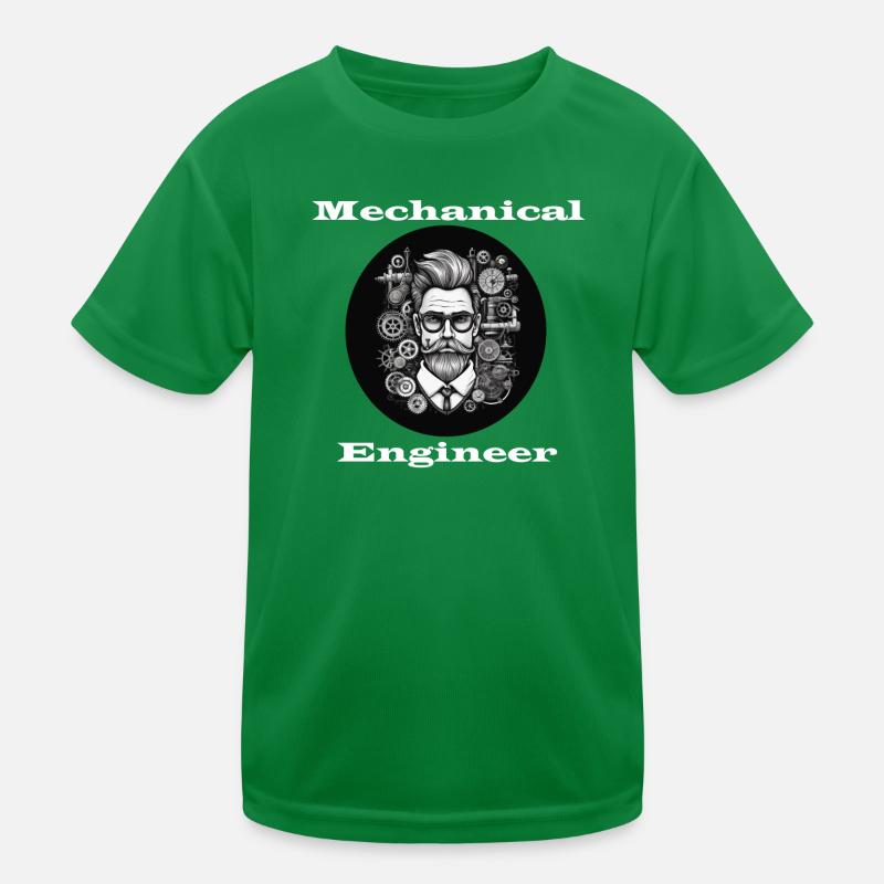 Mechanical Engineer white Kids Functional T-Shirt