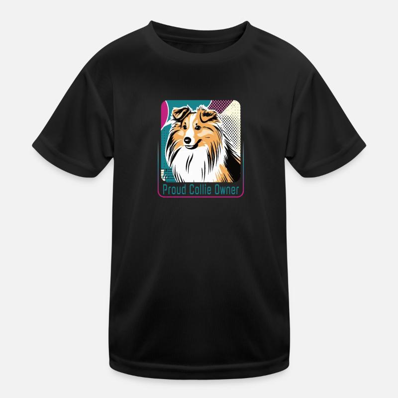 Stolzer Collie-Besitzer Kinder Funktions-T-Shirt