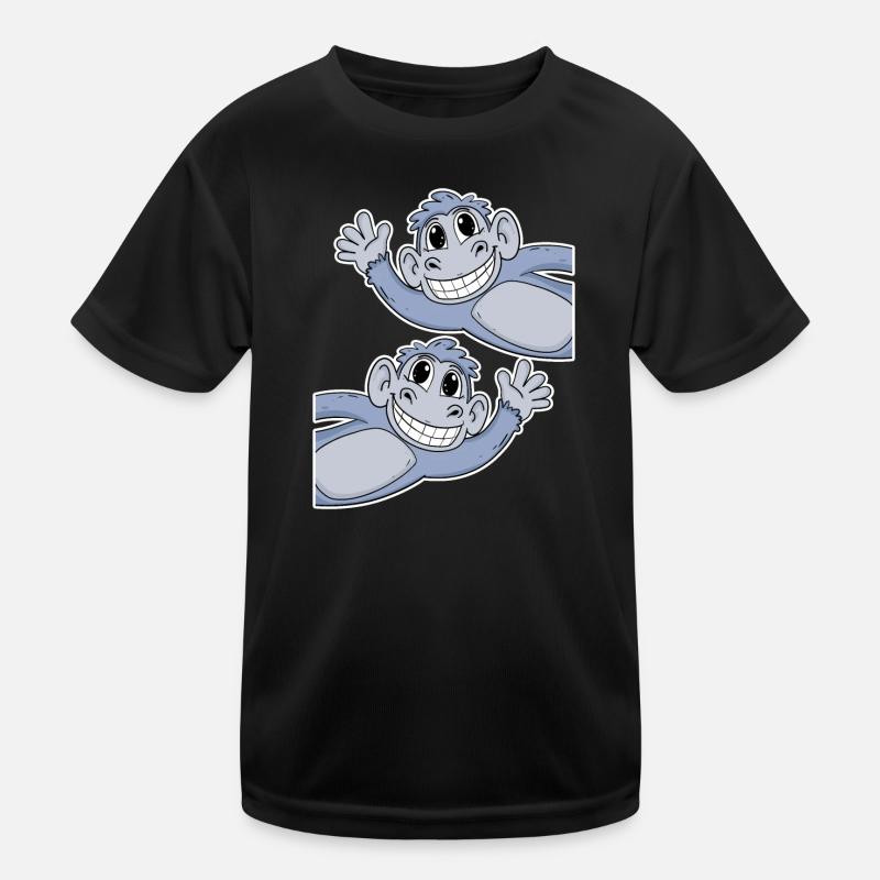 Singe Singe - T-shirt sport Enfant - noir
