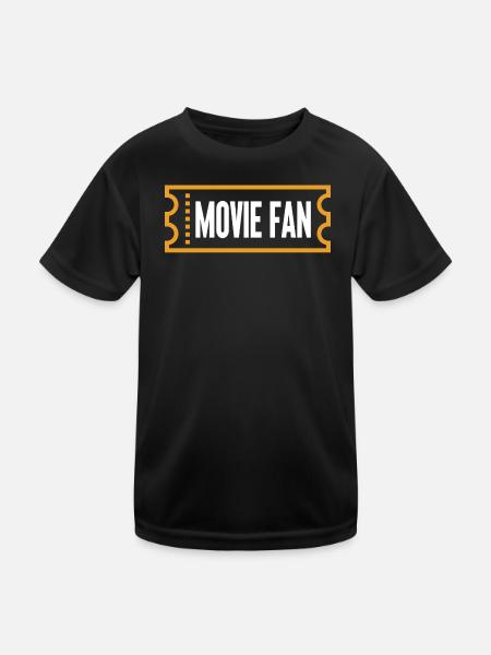 Cinéma Night Movies Déclaration Movie Night Movies Theatre - T-shirt sport Enfant - noir - Devant