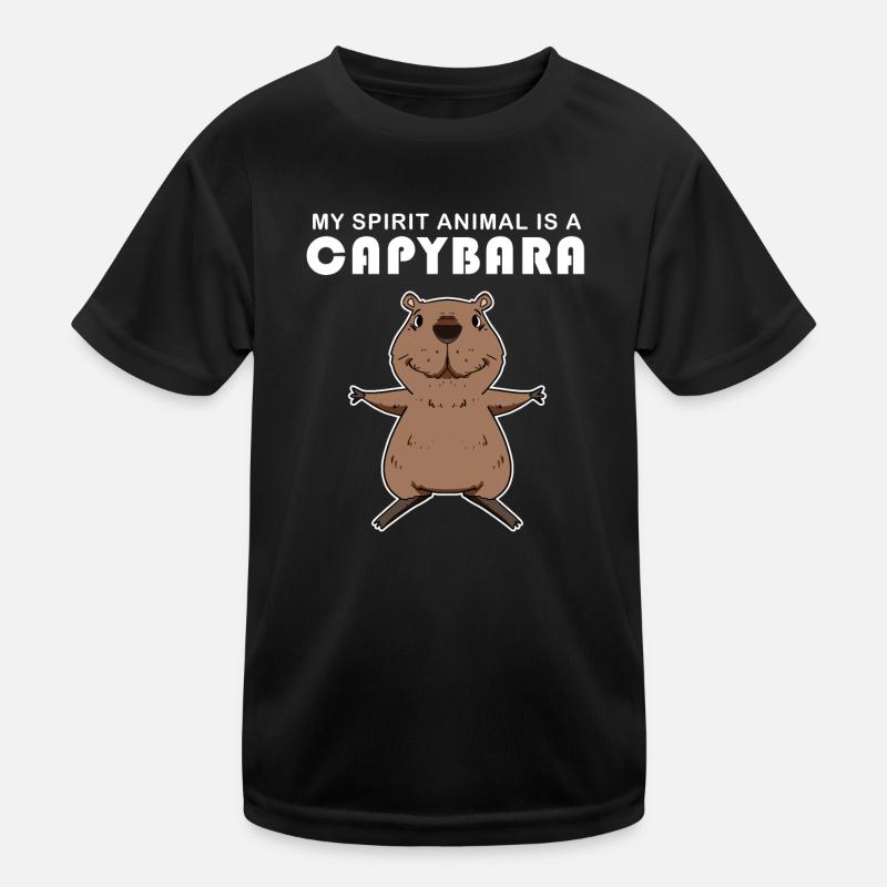 Capybara Capybara Gift - Kids Functional T-Shirt - black
