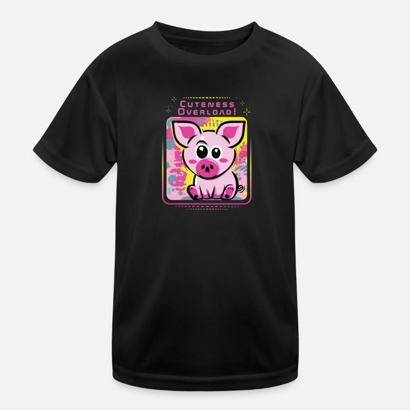 Free-spirited mud pig Kids Functional T-Shirt