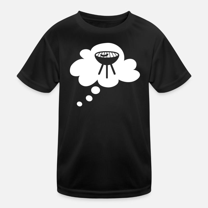 Grill Cloud Thought Bubble Grilling Barbecue Party Fan Fun Kids Functional T-Shirt