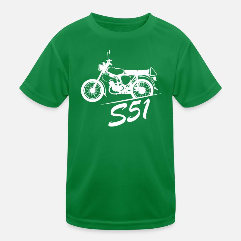 Simson S51 Symbol Nostalgie GDR Mobyl Amis T-shirt sport Enfant