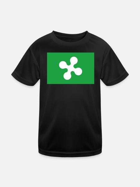 Lombardei Italien - Kinder Funktions-T-Shirt - Schwarz - Vorne