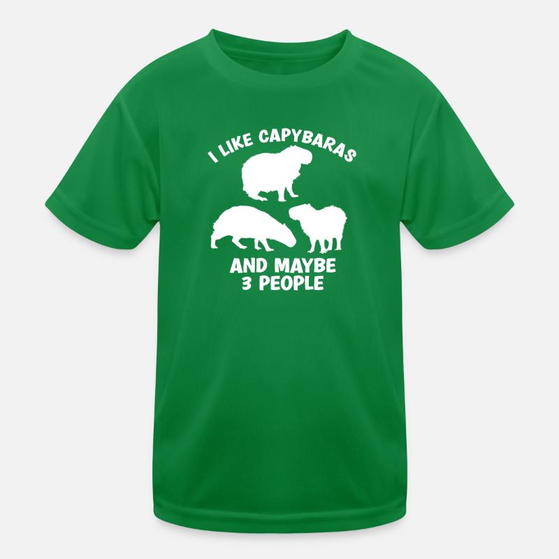 Capybara Zootier Design Kinder Funktions-T-Shirt
