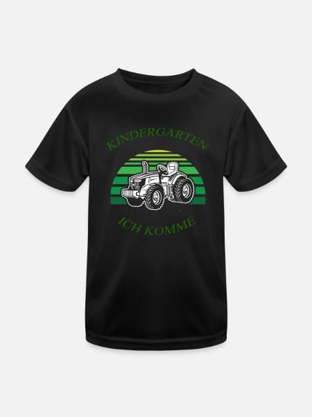 Kindergarten ich komme 3 - Kinder Funktions-T-Shirt - Schwarz