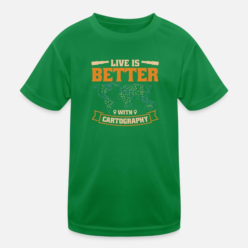 Kartografie Design Kinder Funktions-T-Shirt