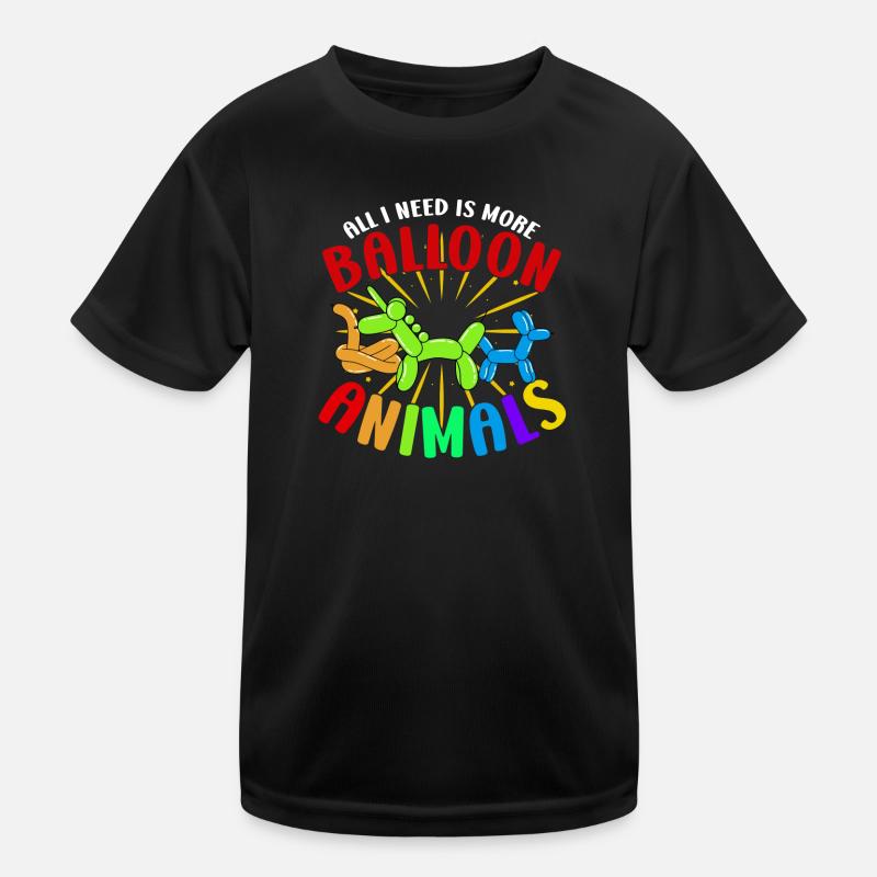 Balloon Twisting Design Kids Functional T-Shirt