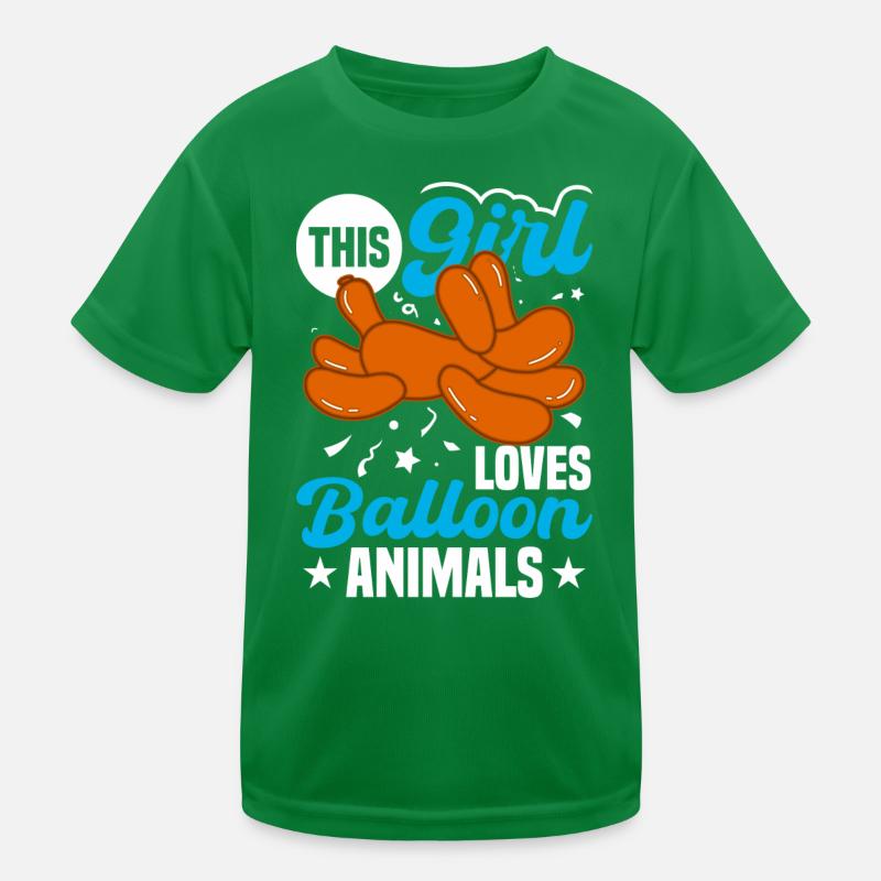 Balloon Twisting Design Kids Functional T-Shirt