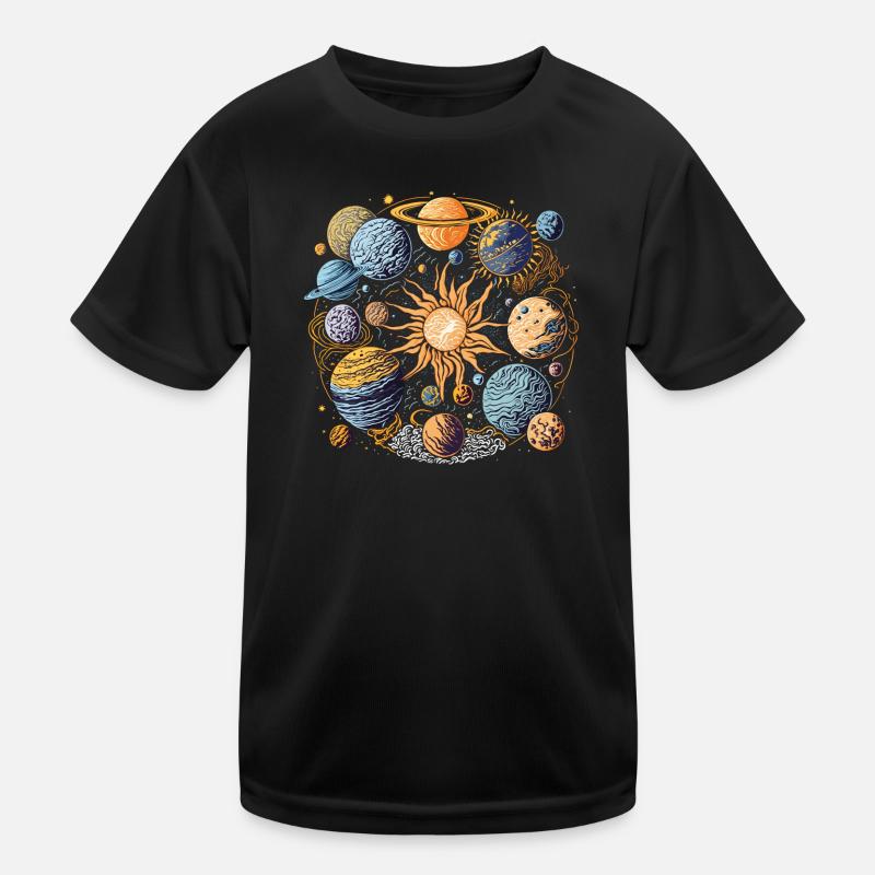Sonnensystem Kinder Funktions-T-Shirt