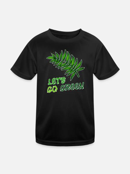Umweltschützer Mutter Erde Natur Statement Umwelt - Kinder Funktions-T-Shirt - Schwarz - Vorne