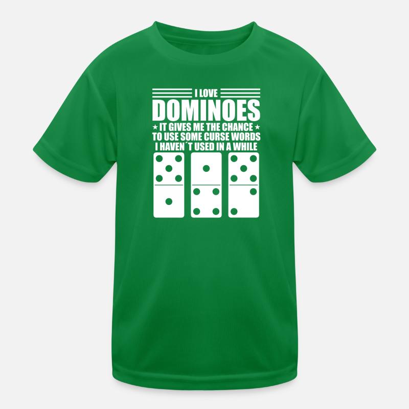Conception de jeux Domino T-shirt sport Enfant