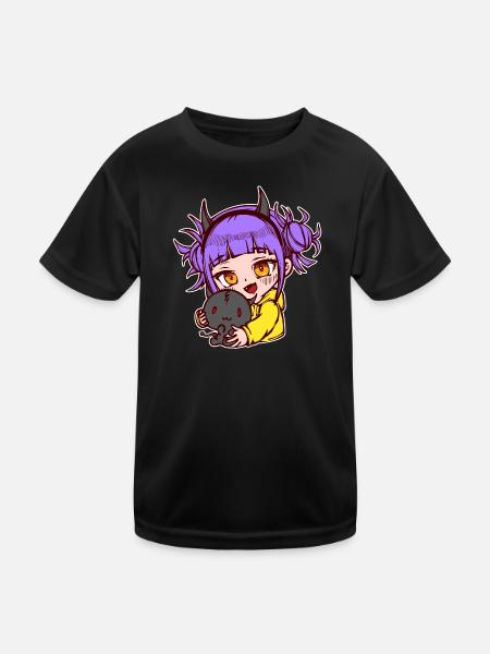 Cartoon Anime Comic Manga Animation Girl - Kids Functional T-Shirt - black