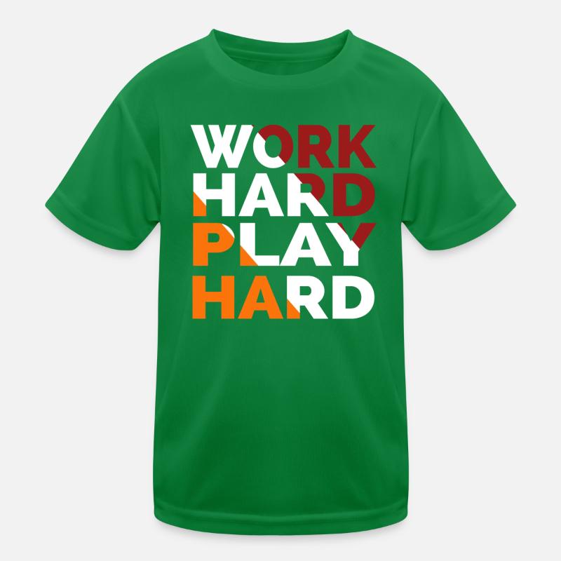 Work Hard Play Hard Kids Functional T-Shirt