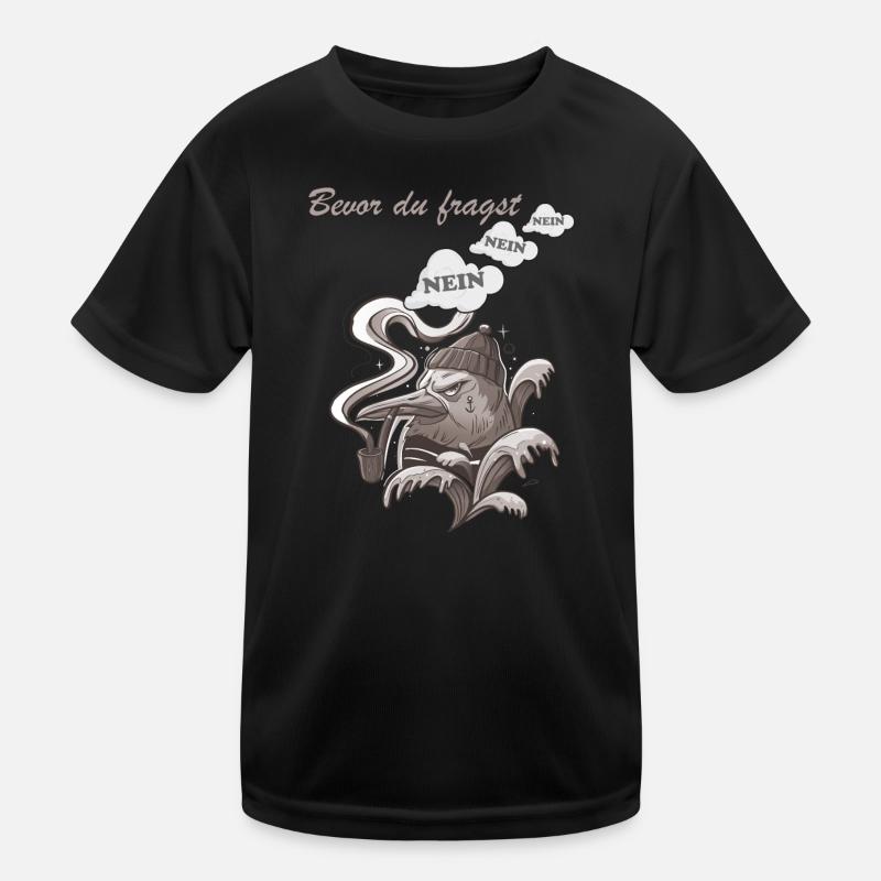 Bevor du fragst Nein lustiges Spaß Vogel Geschenk Kinder Funktions-T-Shirt