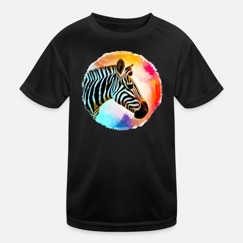 Zebra Kinder Funktions-T-Shirt