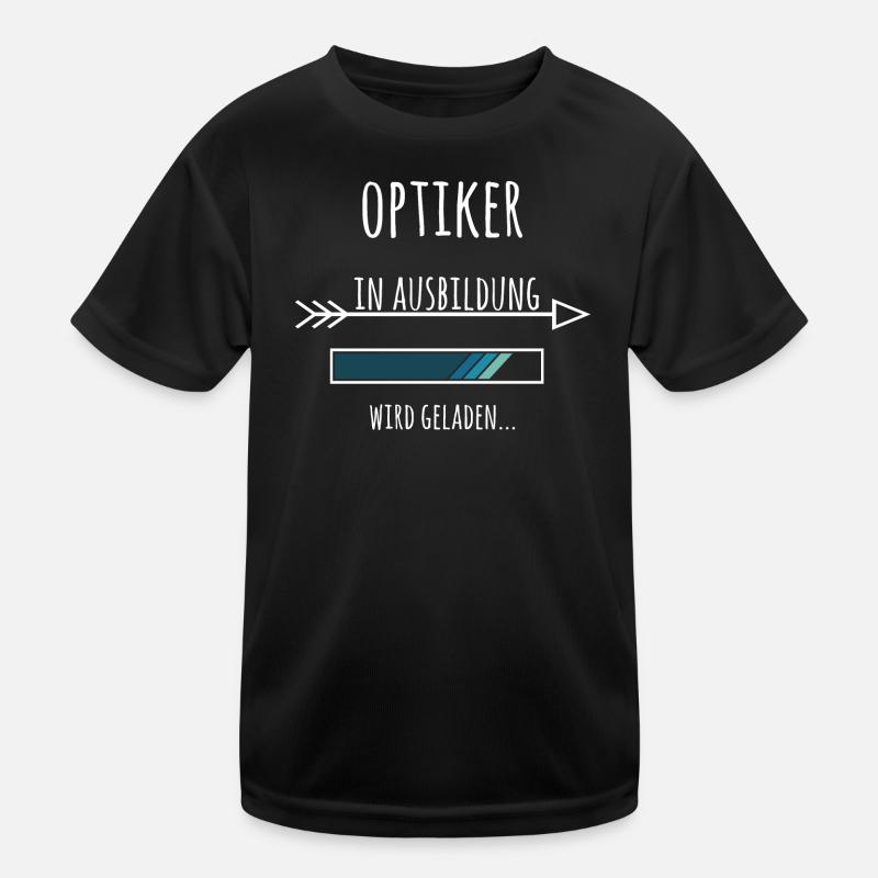 Ausbildung Optiker Beruf - Kinder Funktions-T-Shirt - Schwarz