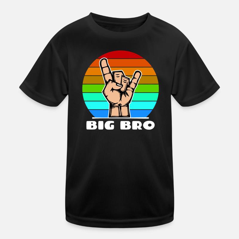 Großer Bruder Bruderherz Cooler Spruch Bro - Kinder Funktions-T-Shirt - Schwarz