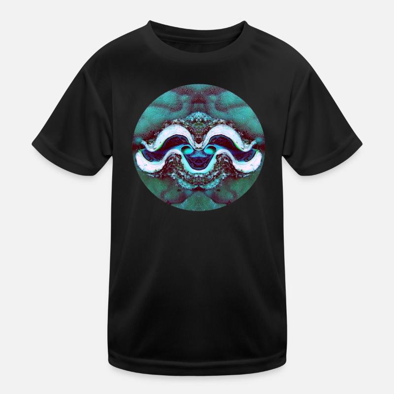 Nature Mandala Smiling Shell Kids Functional T-Shirt