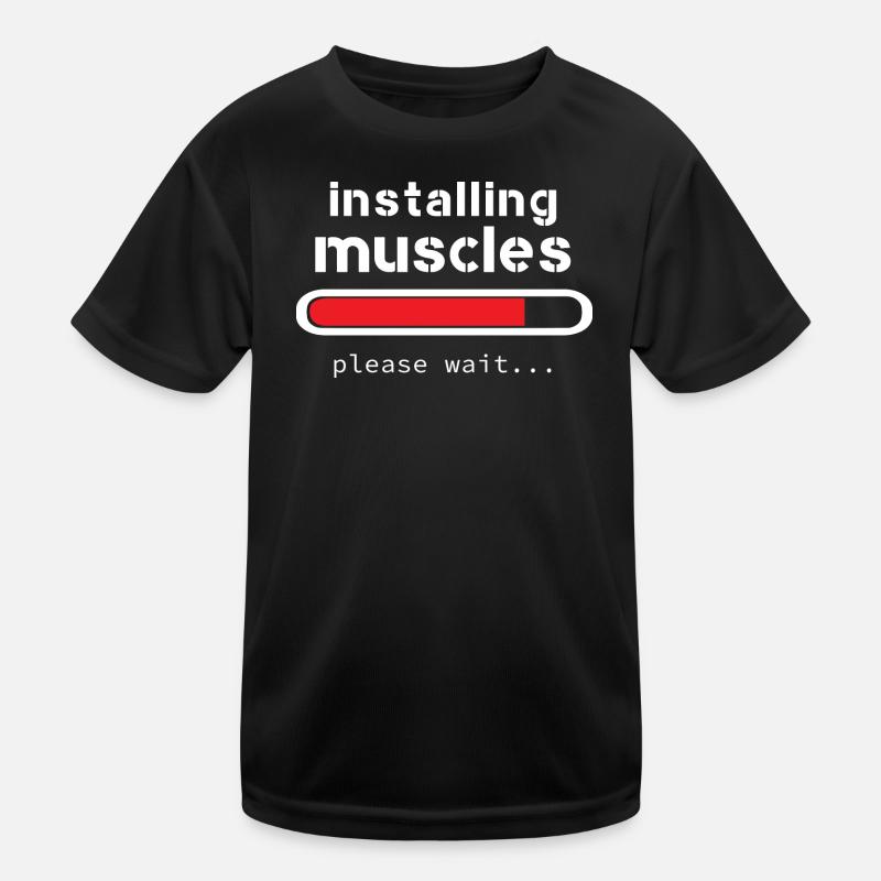 installing muscles Kids Functional T-Shirt