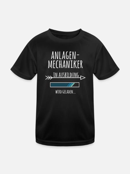 Ausbildung Anlagenmechaniker Industrie Beruf - Kinder Funktions-T-Shirt - Schwarz - Vorne