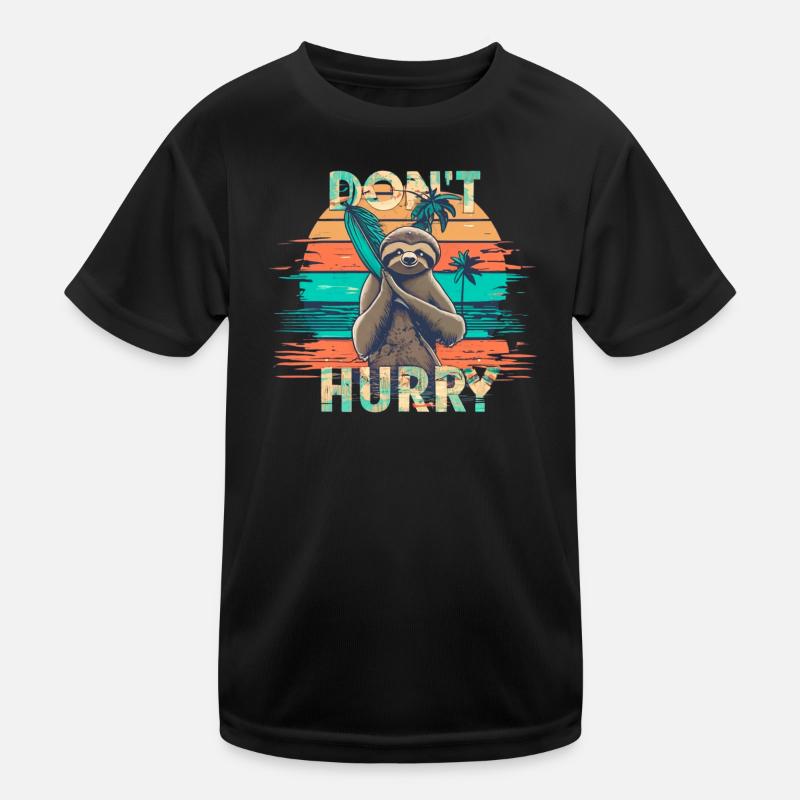 Faultier Kinder Funktions-T-Shirt