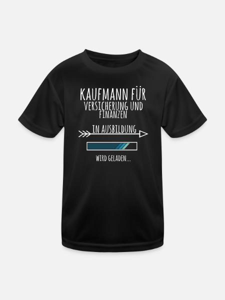 Kaufmann für Versicherungen und Finanzen Geschenk - Kinder Funktions-T-Shirt - Schwarz - Vorne