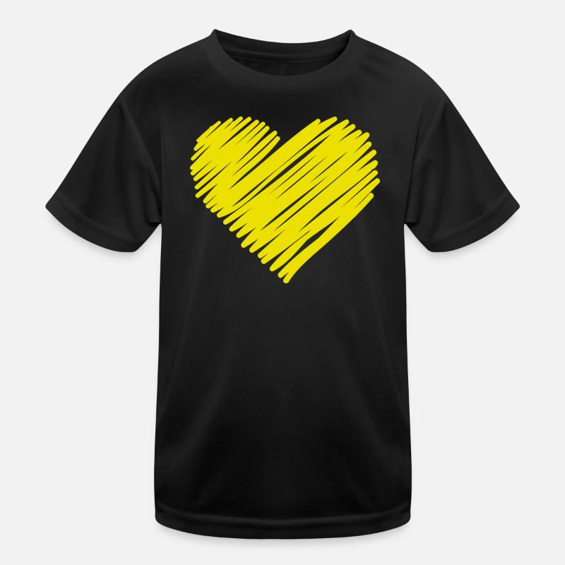 Neon Heart Sketch Kids Functional T-Shirt