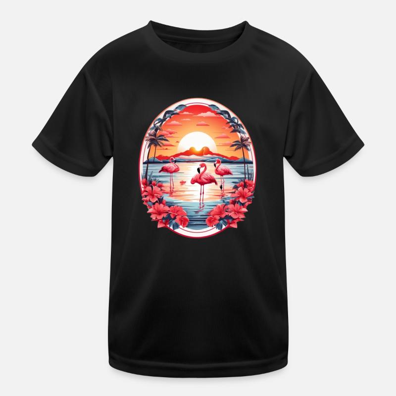 Flamants roses T-shirt sport Enfant