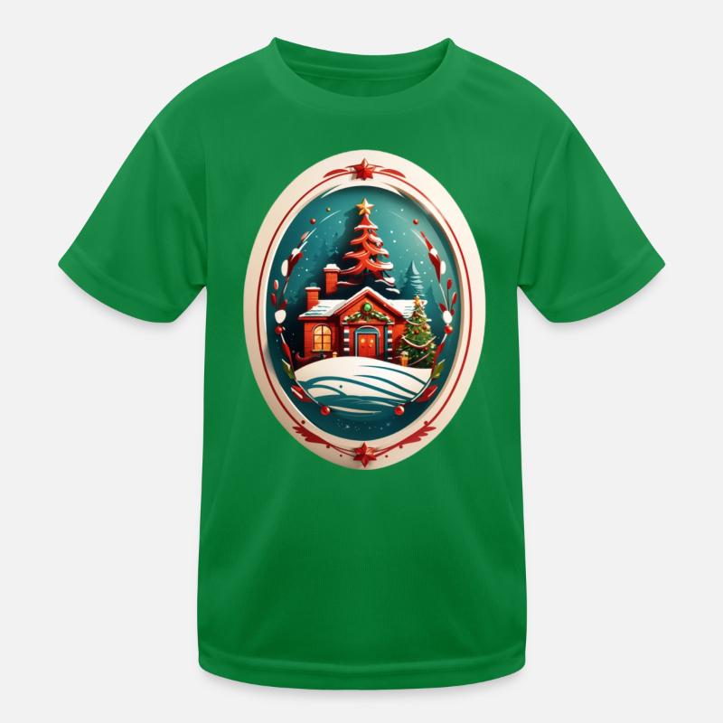 Cabane de Noël T-shirt sport Enfant