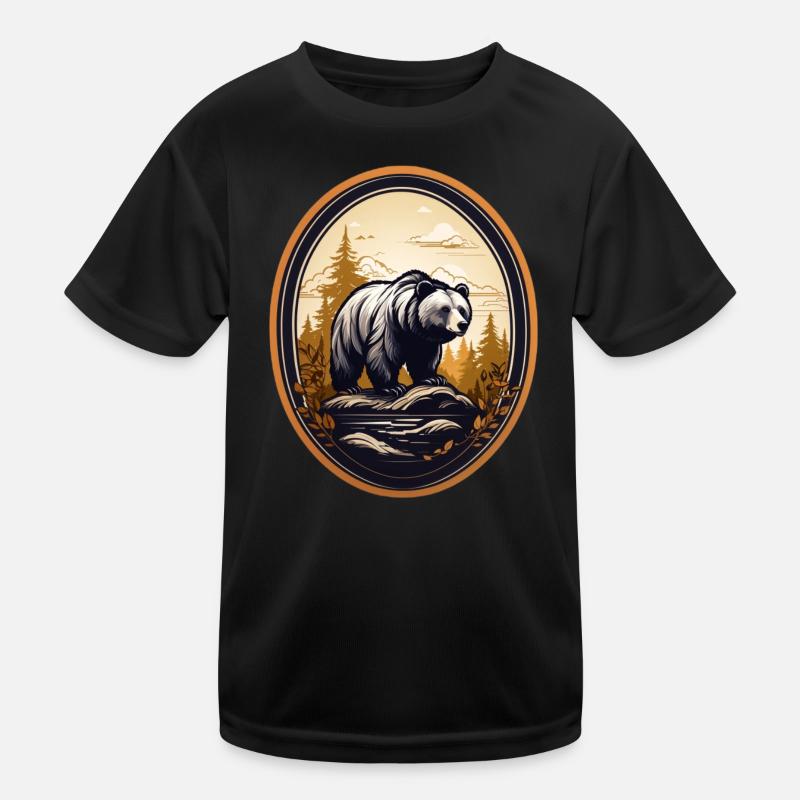 Braunbär Kinder Funktions-T-Shirt