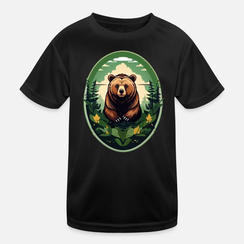 Braunbär Kinder Funktions-T-Shirt