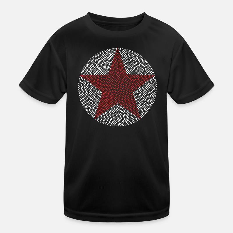 Étoile dans un cercle - T-shirt sport Enfant - noir