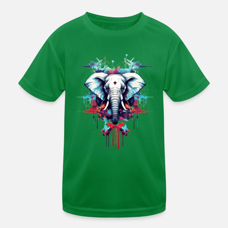 Designer Style éléphant T-shirt sport Enfant