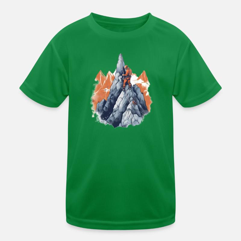 Alpinistes grimpant au sommet T-shirt sport Enfant