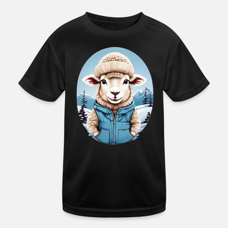 Süßes Schaf Kinder Funktions-T-Shirt