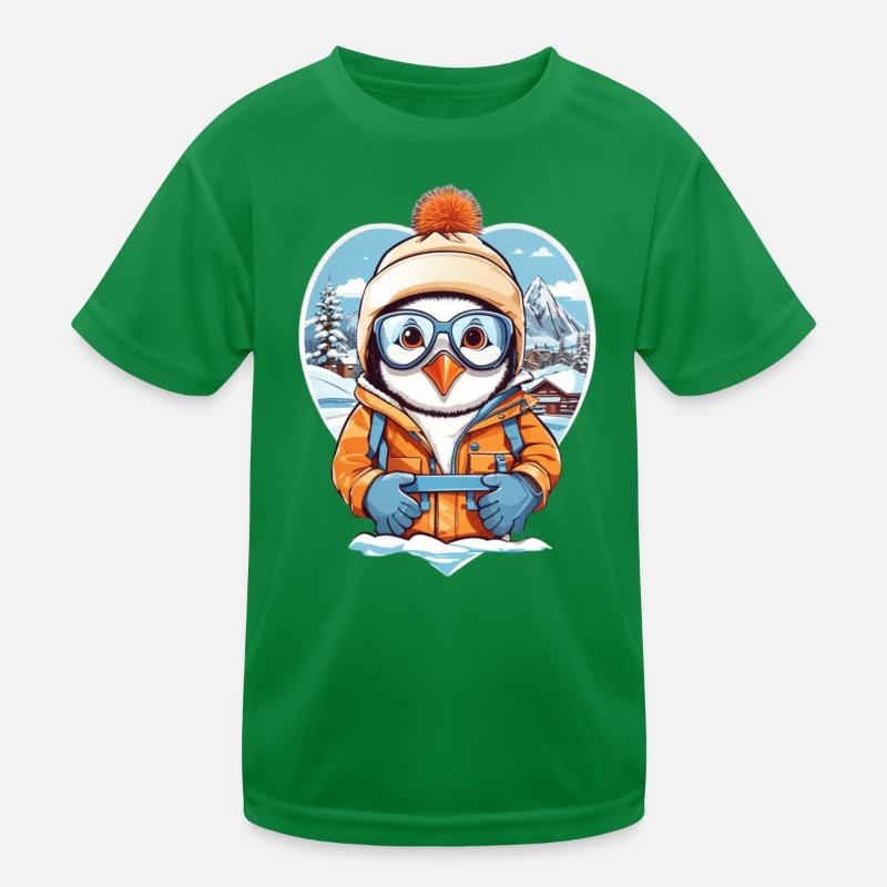 Cute Penguin Kids Functional T-Shirt
