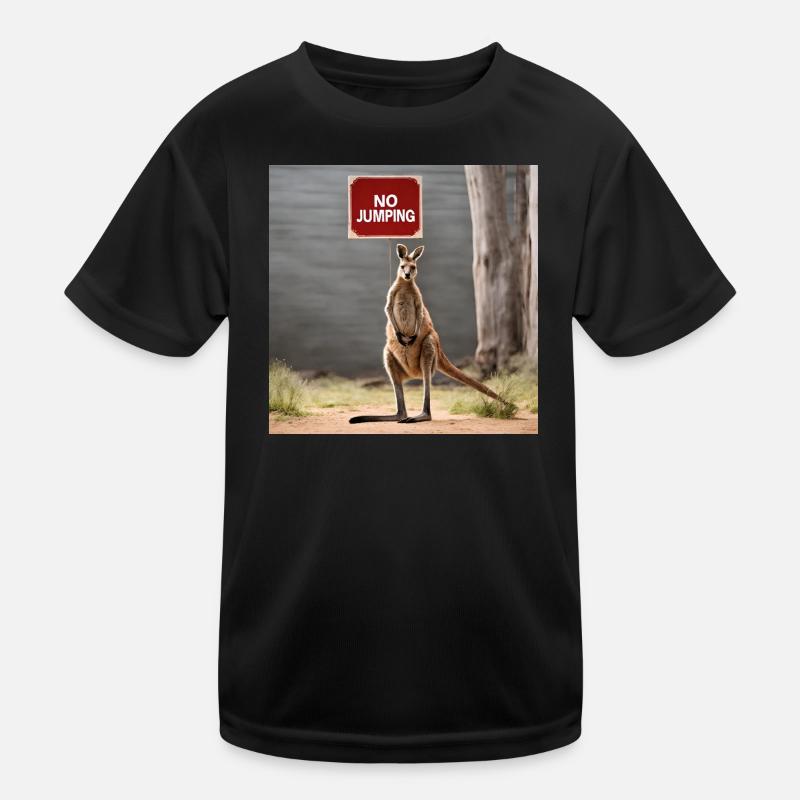 NoJumping - Kangaroo MEME Kinder Funktions-T-Shirt