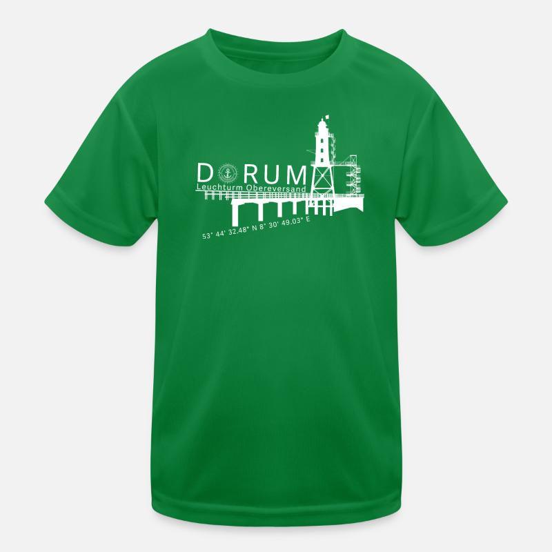 Leuchtturm Obereversand Kinder Funktions-T-Shirt