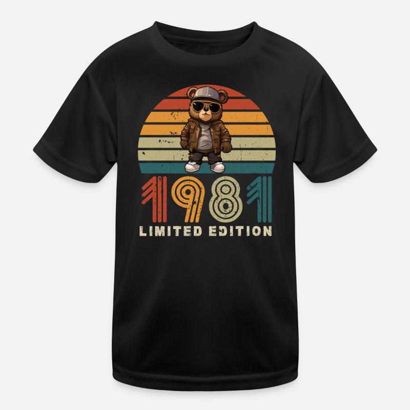 Édition limitée 1981 année de construction anniversaire vintage T-shirt sport Enfant