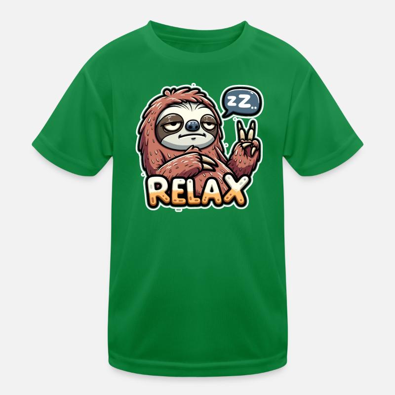 Sloth, relax, chill and rest Kids Functional T-Shirt
