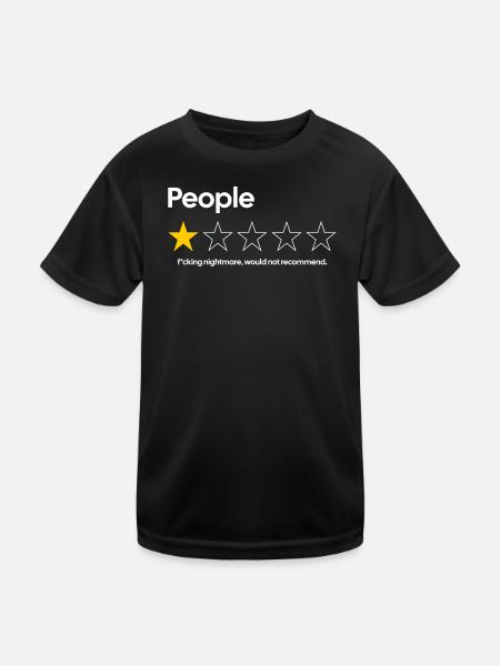 People – 1 Star Review | Nightmare - Kids Functional T-Shirt - black - Front